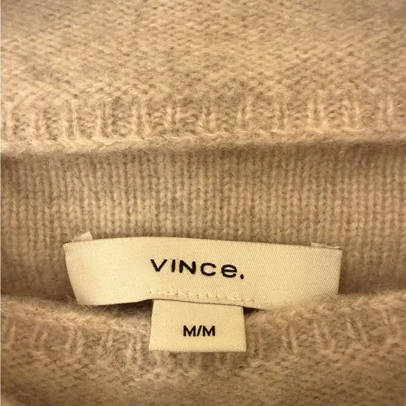 Vince Soft Taupe Cashmere Turtleneck Sweater - Picture 2 of 5